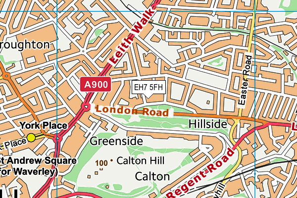 EH7 5FH map - OS VectorMap District (Ordnance Survey)