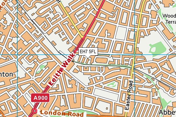 EH7 5FL map - OS VectorMap District (Ordnance Survey)