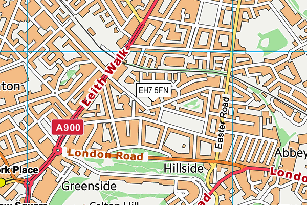 EH7 5FN map - OS VectorMap District (Ordnance Survey)