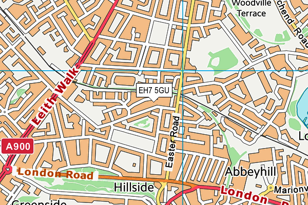 EH7 5GU map - OS VectorMap District (Ordnance Survey)