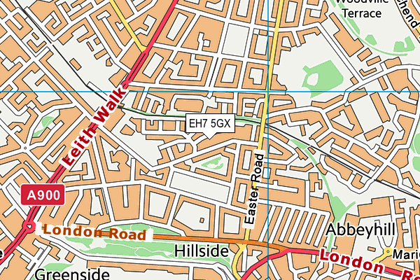 EH7 5GX map - OS VectorMap District (Ordnance Survey)