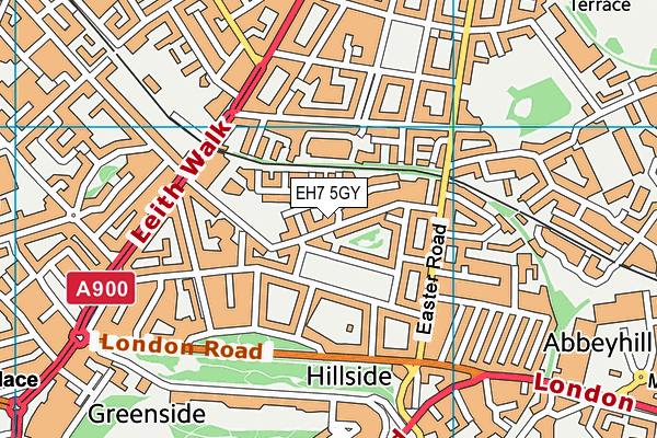 EH7 5GY map - OS VectorMap District (Ordnance Survey)