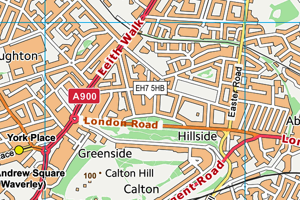 EH7 5HB map - OS VectorMap District (Ordnance Survey)