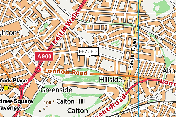 EH7 5HD map - OS VectorMap District (Ordnance Survey)