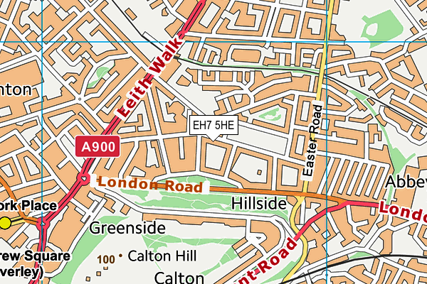 EH7 5HE map - OS VectorMap District (Ordnance Survey)