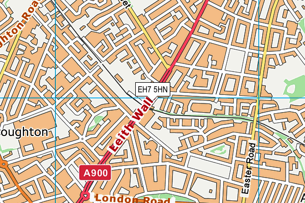 EH7 5HN map - OS VectorMap District (Ordnance Survey)