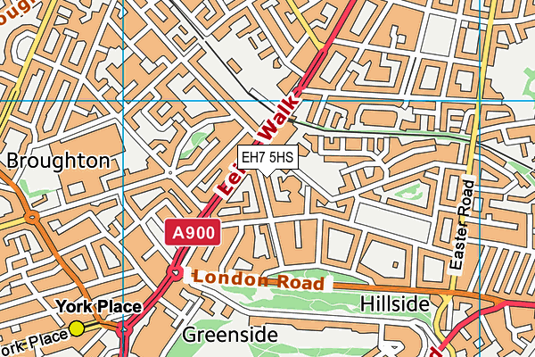 EH7 5HS map - OS VectorMap District (Ordnance Survey)