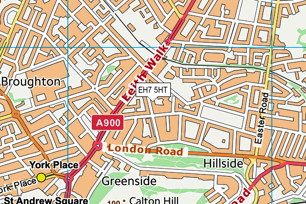 EH7 5HT map - OS VectorMap District (Ordnance Survey)