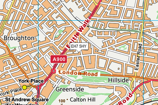 EH7 5HY map - OS VectorMap District (Ordnance Survey)