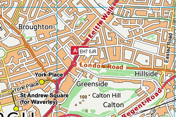 EH7 5JR map - OS VectorMap District (Ordnance Survey)