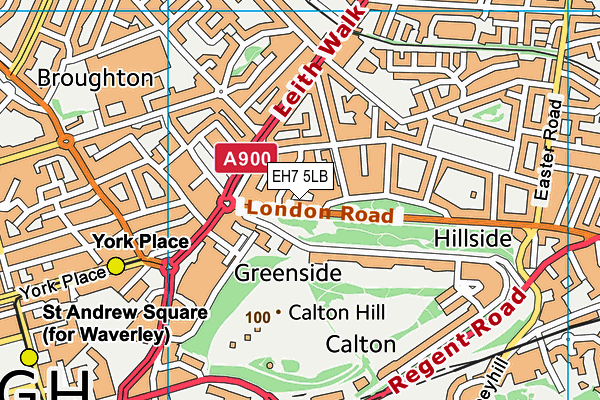 EH7 5LB map - OS VectorMap District (Ordnance Survey)