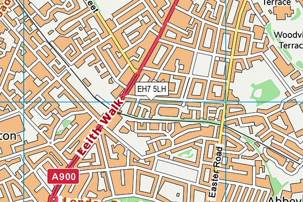 EH7 5LH map - OS VectorMap District (Ordnance Survey)