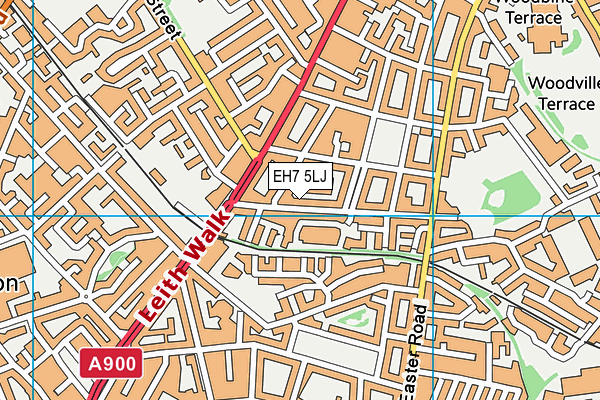 EH7 5LJ map - OS VectorMap District (Ordnance Survey)