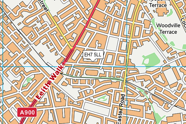 EH7 5LL map - OS VectorMap District (Ordnance Survey)