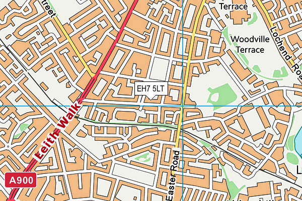 EH7 5LT map - OS VectorMap District (Ordnance Survey)