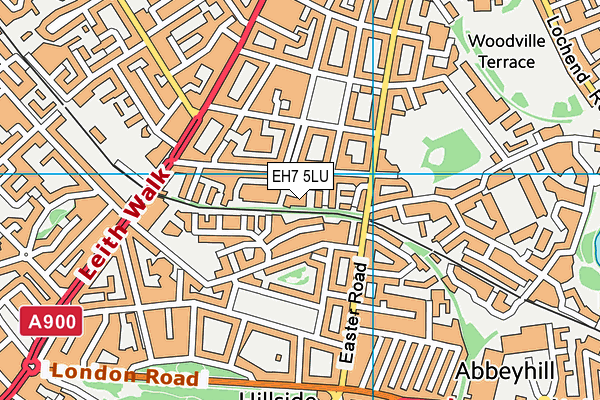 EH7 5LU map - OS VectorMap District (Ordnance Survey)