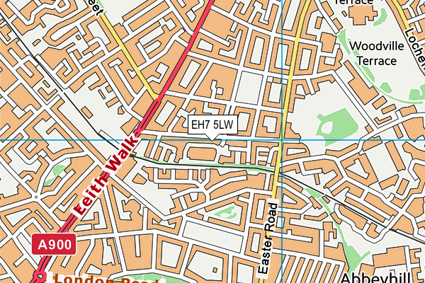 EH7 5LW map - OS VectorMap District (Ordnance Survey)