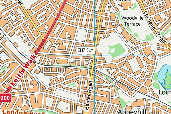 EH7 5LY map - OS VectorMap District (Ordnance Survey)