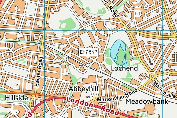 EH7 5NP map - OS VectorMap District (Ordnance Survey)