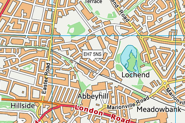 EH7 5NS map - OS VectorMap District (Ordnance Survey)