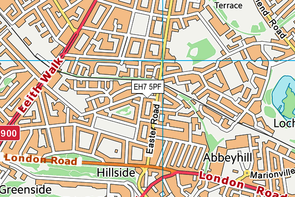 EH7 5PF map - OS VectorMap District (Ordnance Survey)