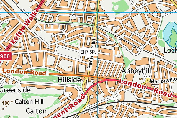 EH7 5PJ map - OS VectorMap District (Ordnance Survey)