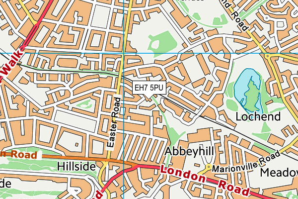 EH7 5PU map - OS VectorMap District (Ordnance Survey)