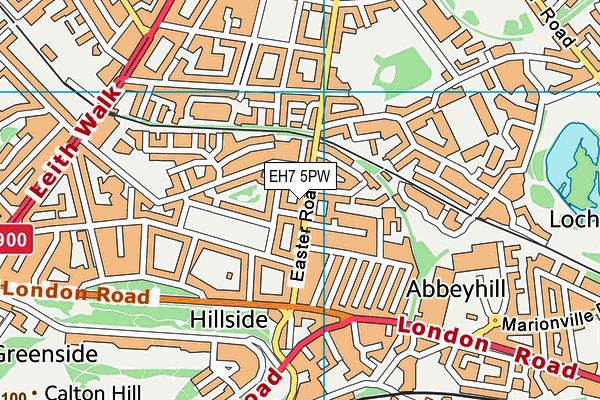 EH7 5PW map - OS VectorMap District (Ordnance Survey)