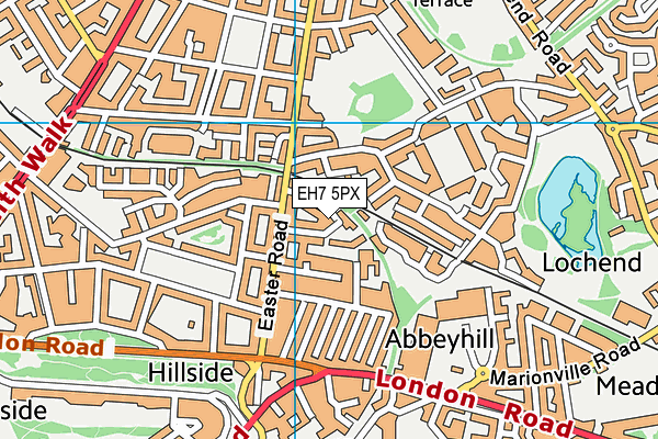 EH7 5PX map - OS VectorMap District (Ordnance Survey)