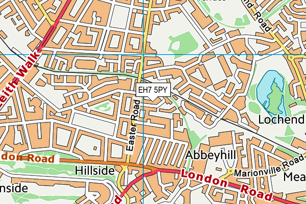 EH7 5PY map - OS VectorMap District (Ordnance Survey)