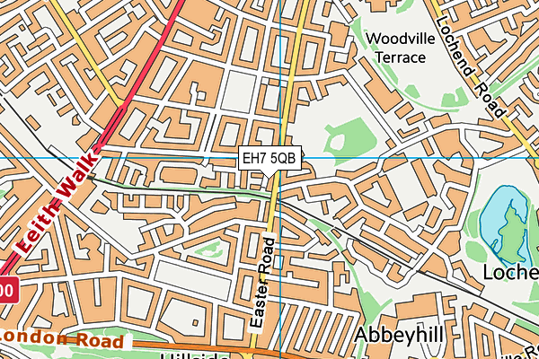 EH7 5QB map - OS VectorMap District (Ordnance Survey)