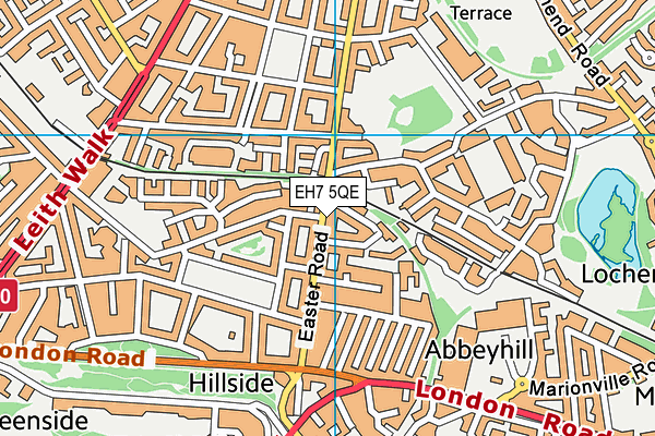 EH7 5QE map - OS VectorMap District (Ordnance Survey)