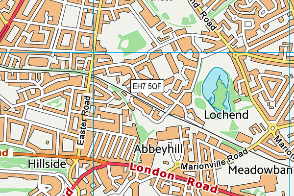 EH7 5QF map - OS VectorMap District (Ordnance Survey)