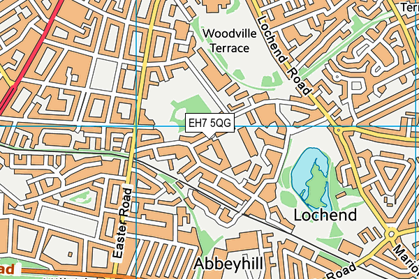 EH7 5QG map - OS VectorMap District (Ordnance Survey)