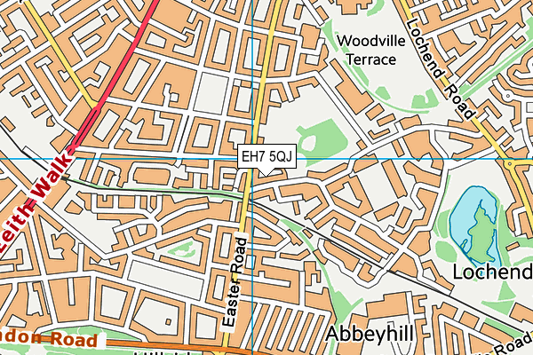 EH7 5QJ map - OS VectorMap District (Ordnance Survey)