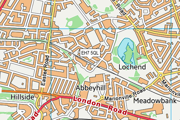 EH7 5QL map - OS VectorMap District (Ordnance Survey)