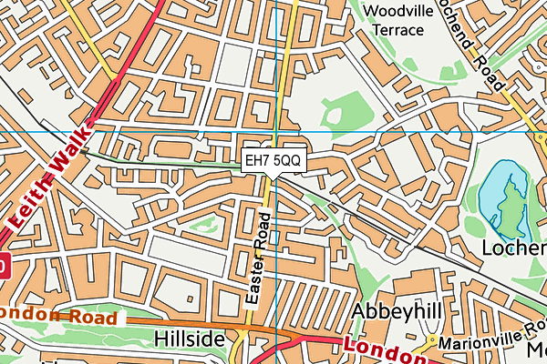 EH7 5QQ map - OS VectorMap District (Ordnance Survey)