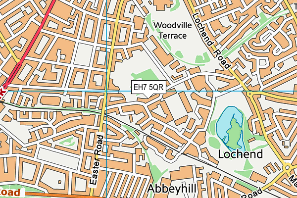 EH7 5QR map - OS VectorMap District (Ordnance Survey)