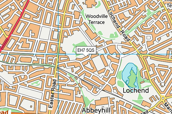 EH7 5QS map - OS VectorMap District (Ordnance Survey)