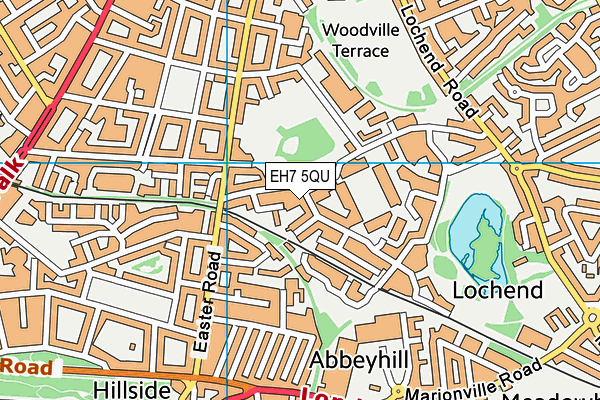 EH7 5QU map - OS VectorMap District (Ordnance Survey)