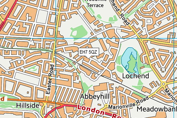 EH7 5QZ map - OS VectorMap District (Ordnance Survey)