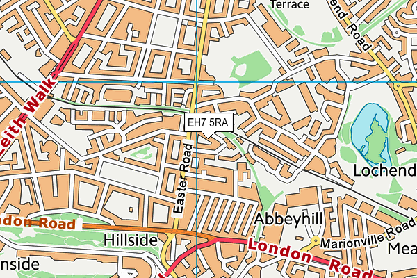 EH7 5RA map - OS VectorMap District (Ordnance Survey)