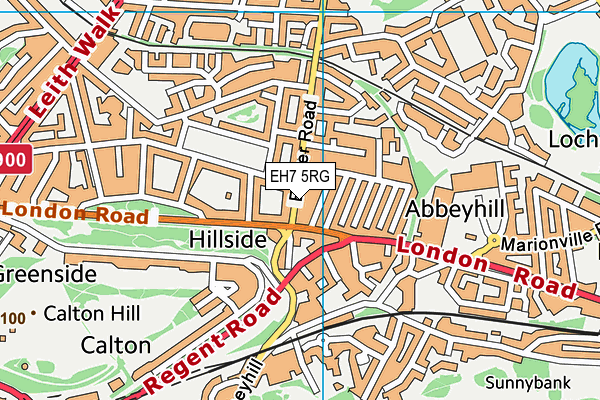 EH7 5RG map - OS VectorMap District (Ordnance Survey)