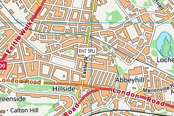 EH7 5RJ map - OS VectorMap District (Ordnance Survey)