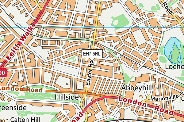 EH7 5RL map - OS VectorMap District (Ordnance Survey)