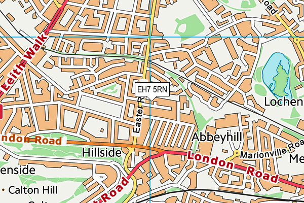 EH7 5RN map - OS VectorMap District (Ordnance Survey)