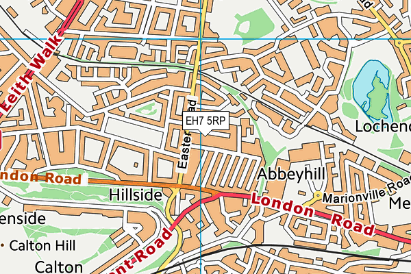 EH7 5RP map - OS VectorMap District (Ordnance Survey)