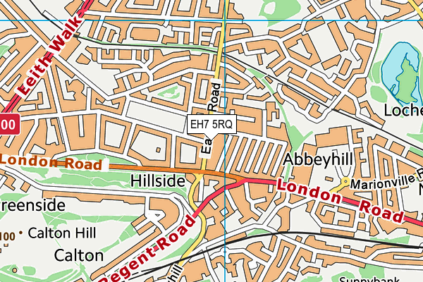 EH7 5RQ map - OS VectorMap District (Ordnance Survey)