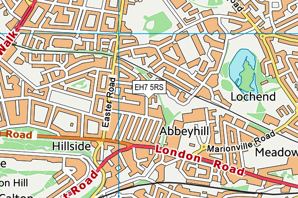 EH7 5RS map - OS VectorMap District (Ordnance Survey)