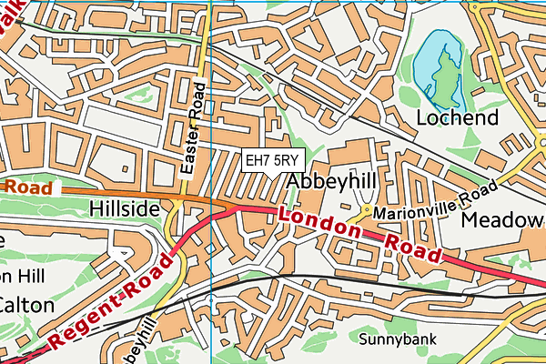 EH7 5RY map - OS VectorMap District (Ordnance Survey)